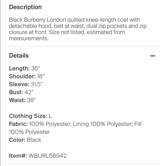 Burberry London Knee-Length Quilted Coat - Picture 4 of 6